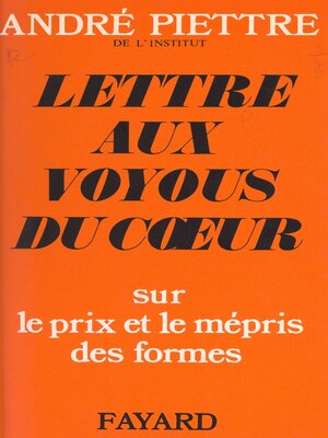 cover image of Lettres aux voyous du cœur
